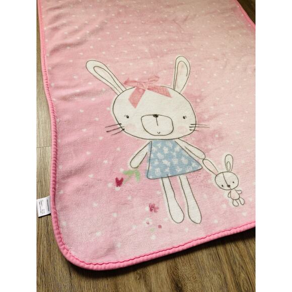 Little Wonders Baby Kids Blanket Bunny Rabbit Sherpa Pink Girl Soft Security - Picture 4 of 10
